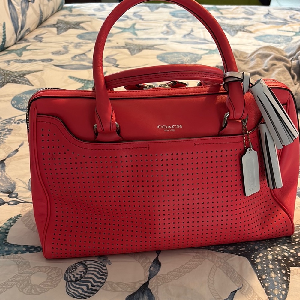 Coach coral handbag